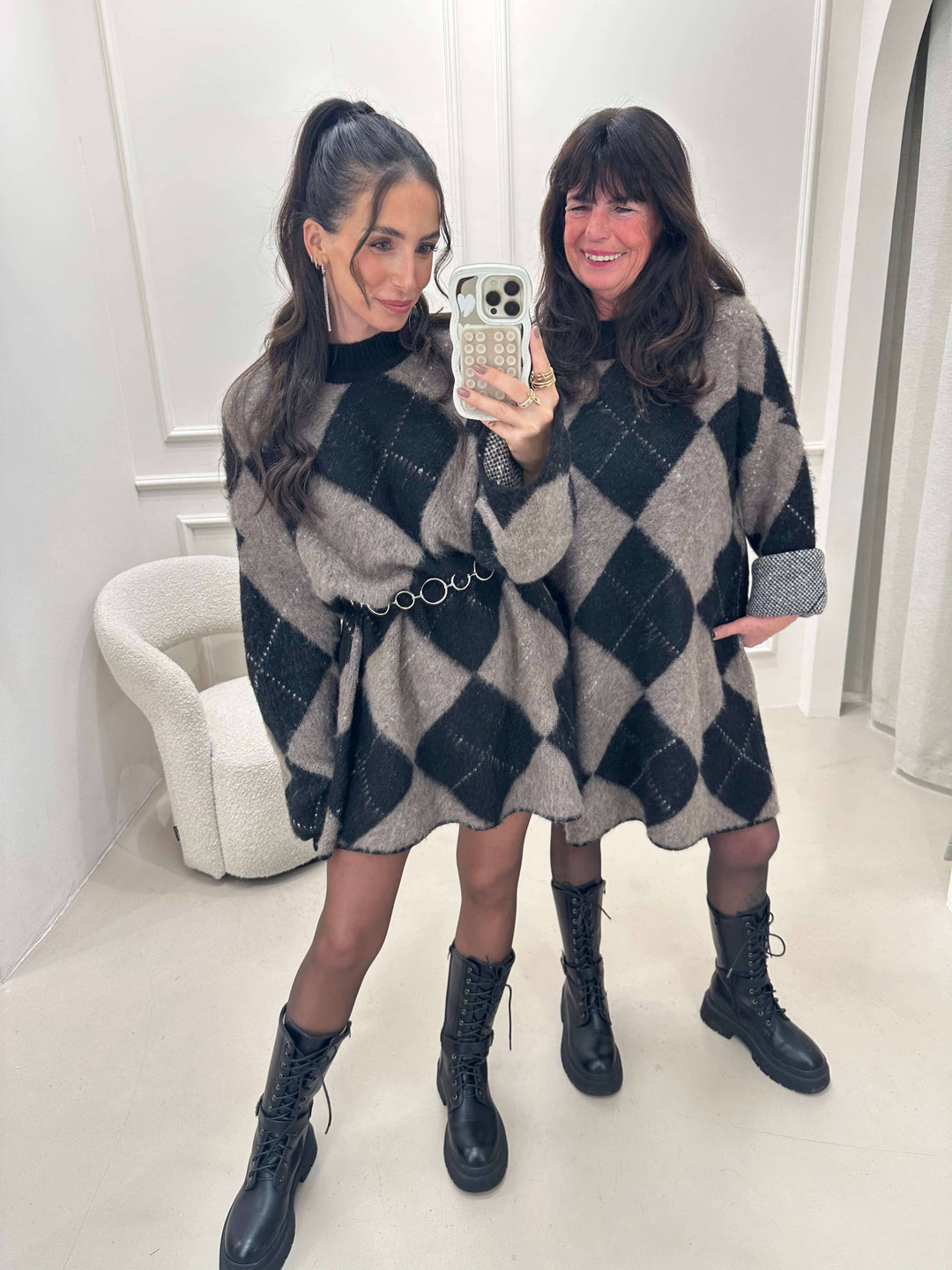 Pullover Karo Schwarz Pullover Lisas Boutique 