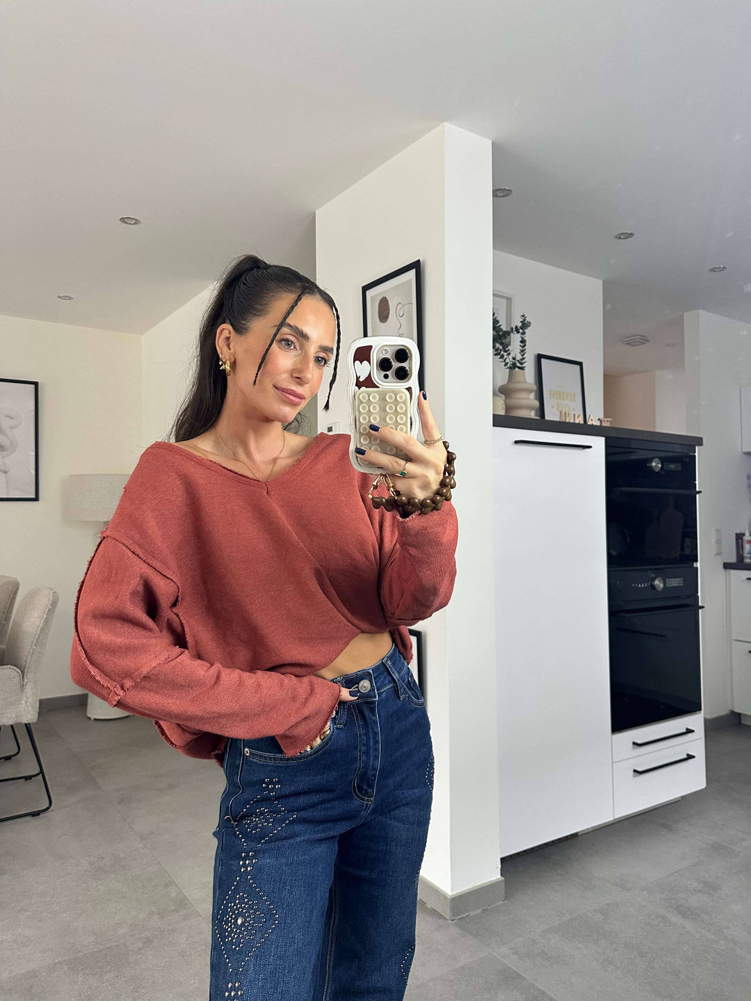 Pullover – Rostrot Pullover Lisas Boutique 