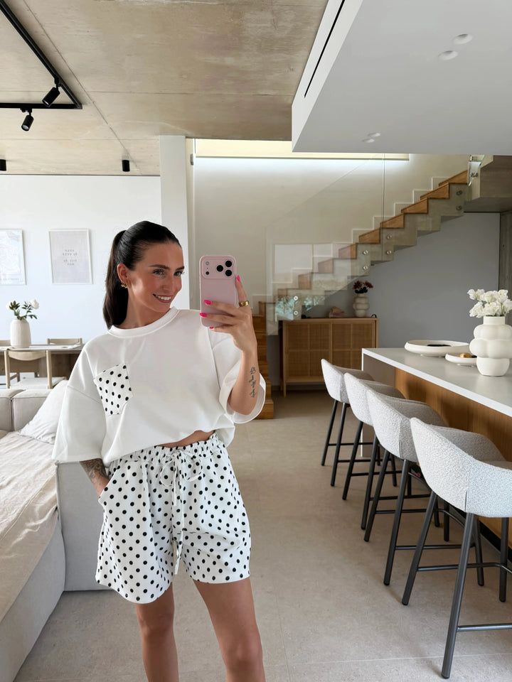 Punkte Shorts – Weiß Shots Lisas Boutique 