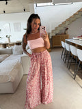 Rehprint Schlabberhose – Rosa