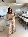 Satin Trousers – Beige