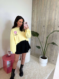 Smiley Oversize Sweatshirt – Gelb