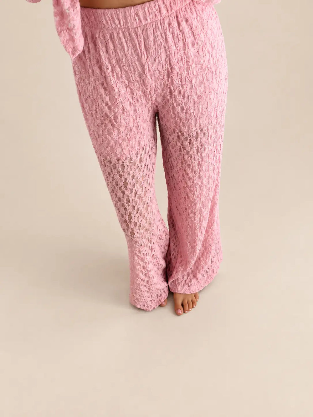 Women’s lace trousers in Rose | Lisa’s Boutique