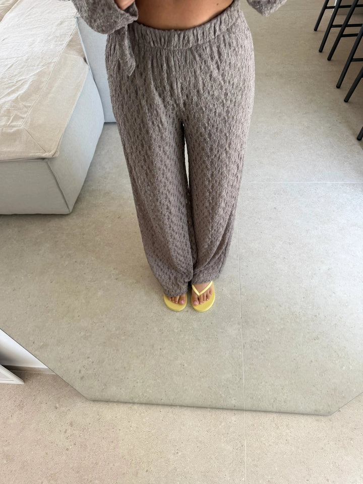 Spitzen Hose - Taupe Stoffhose Lisas Boutique 