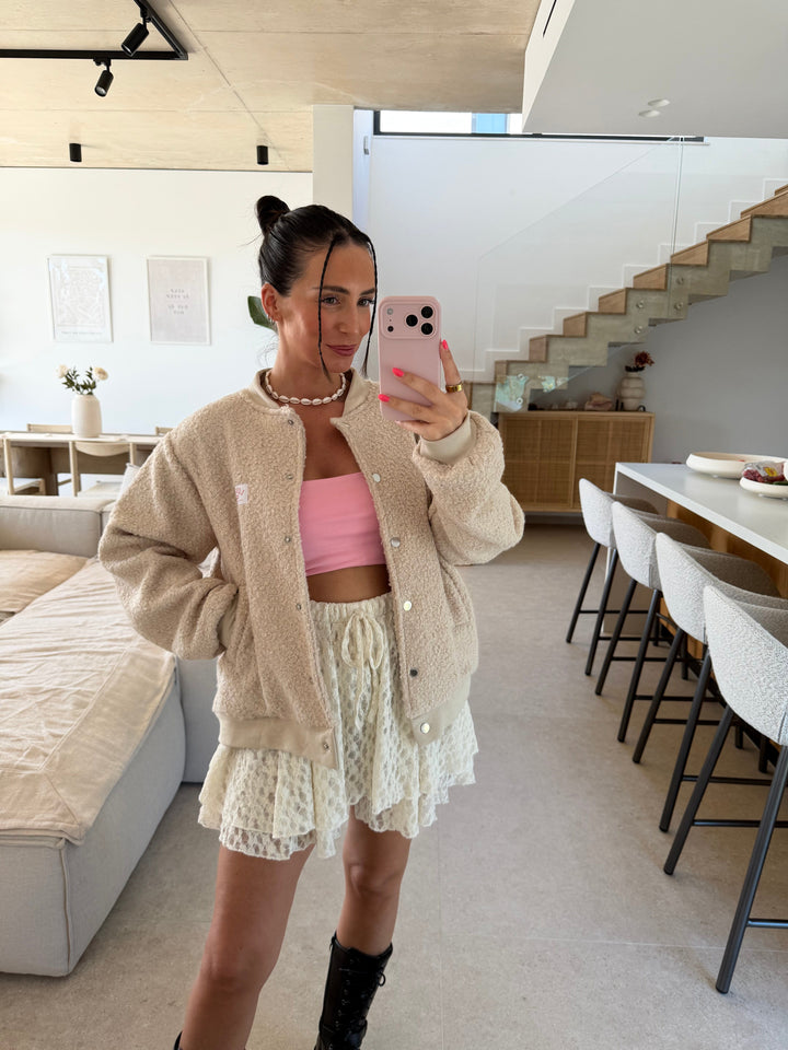 Spitzen-Hosenrock – Beige Hosenrock Lisas Boutique 