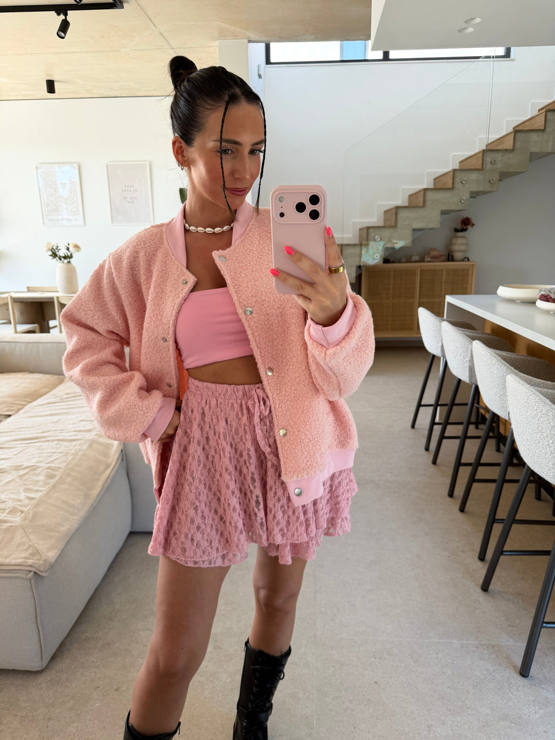 Spitzen-Hosenrock – Rosa Hosenrock Lisas Boutique 