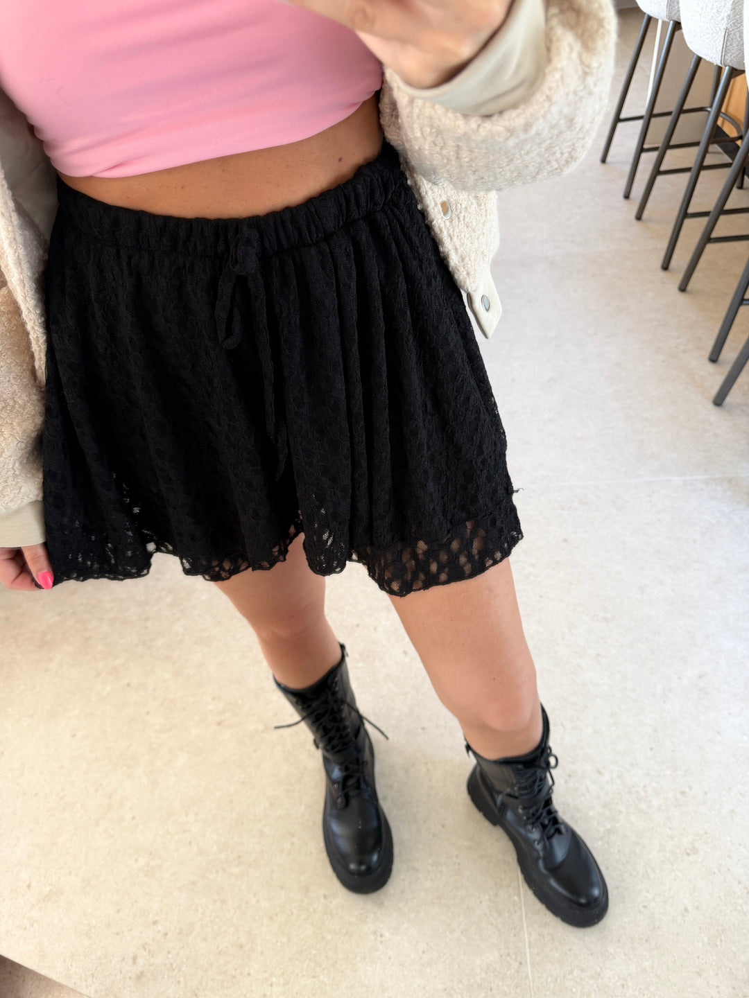 Spitzen-Hosenrock – Schwarz Hosenrock Lisas Boutique 