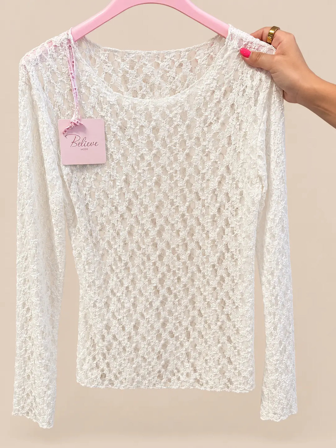 Women’s lace shirt in White | Lisa’s Boutique