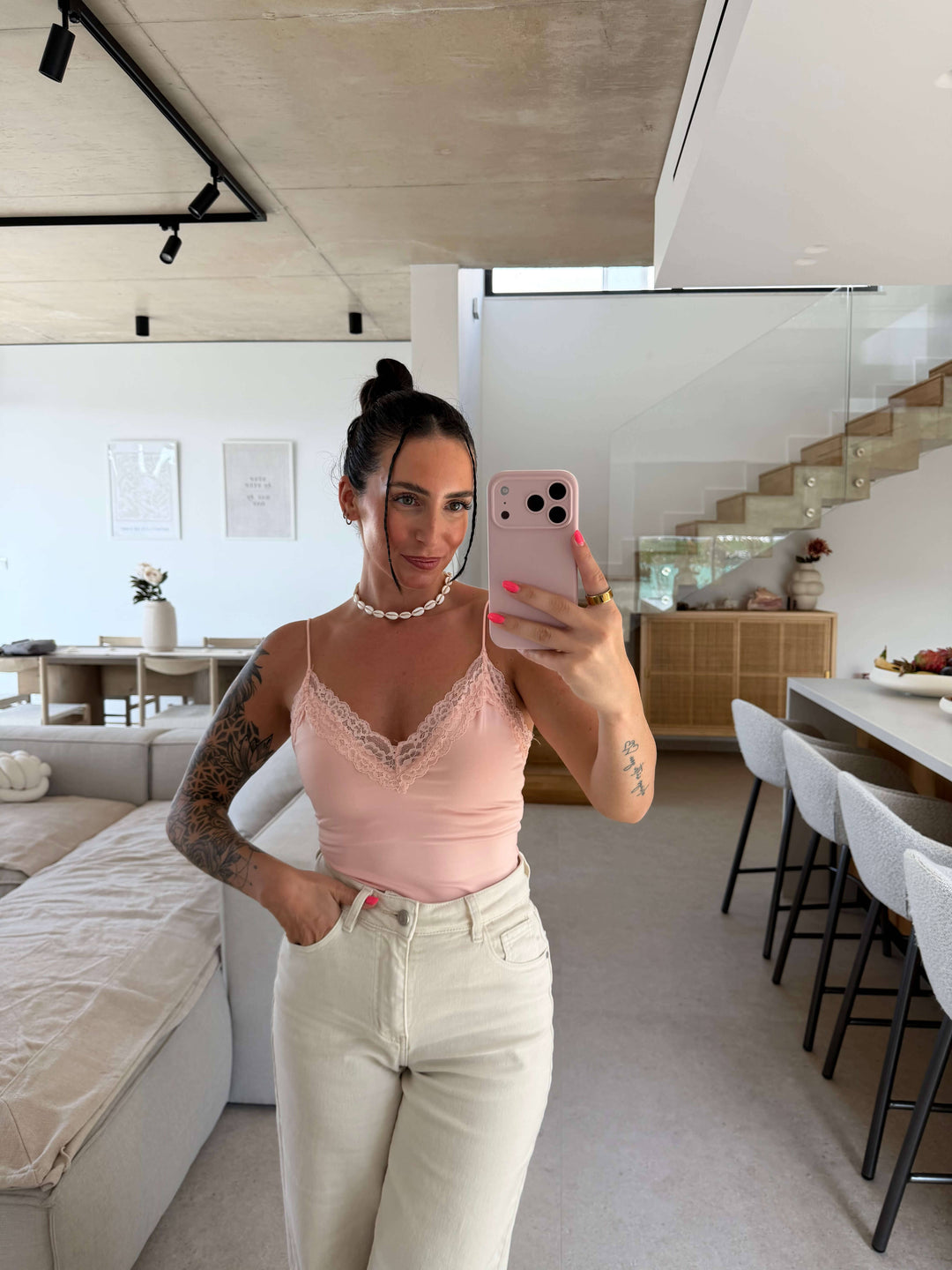 Spitzenbody – Rosa Body Lisas Boutique 