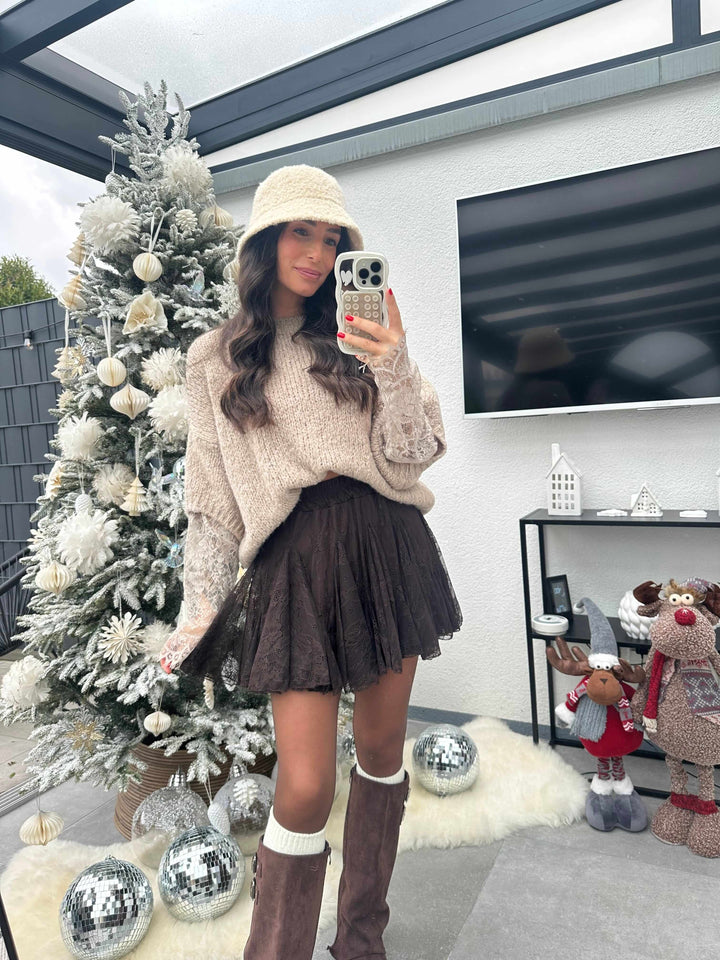 Spitzenrock Braun Rock Lisas Boutique 