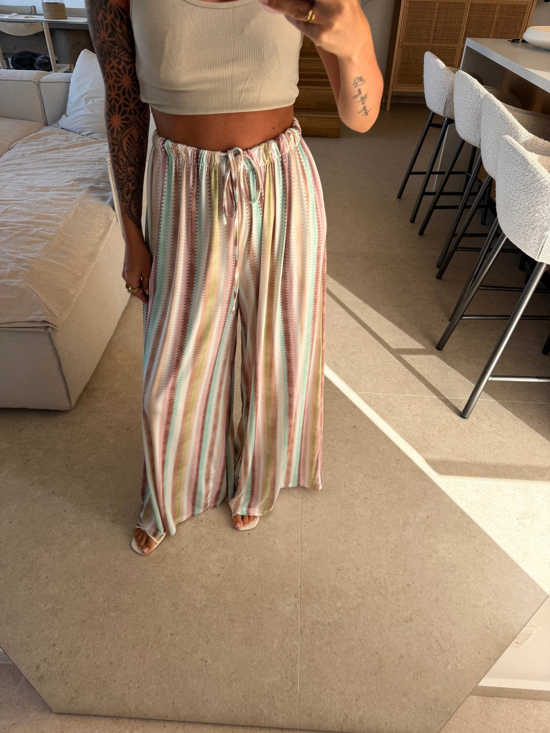 Streifenhose – Mehrfarbig Hose Lisas Boutique 