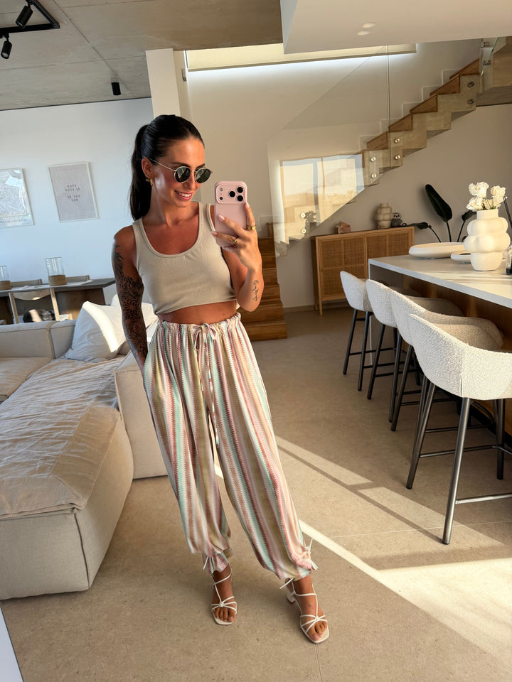 Streifenhose – Mehrfarbig Hose Lisas Boutique 