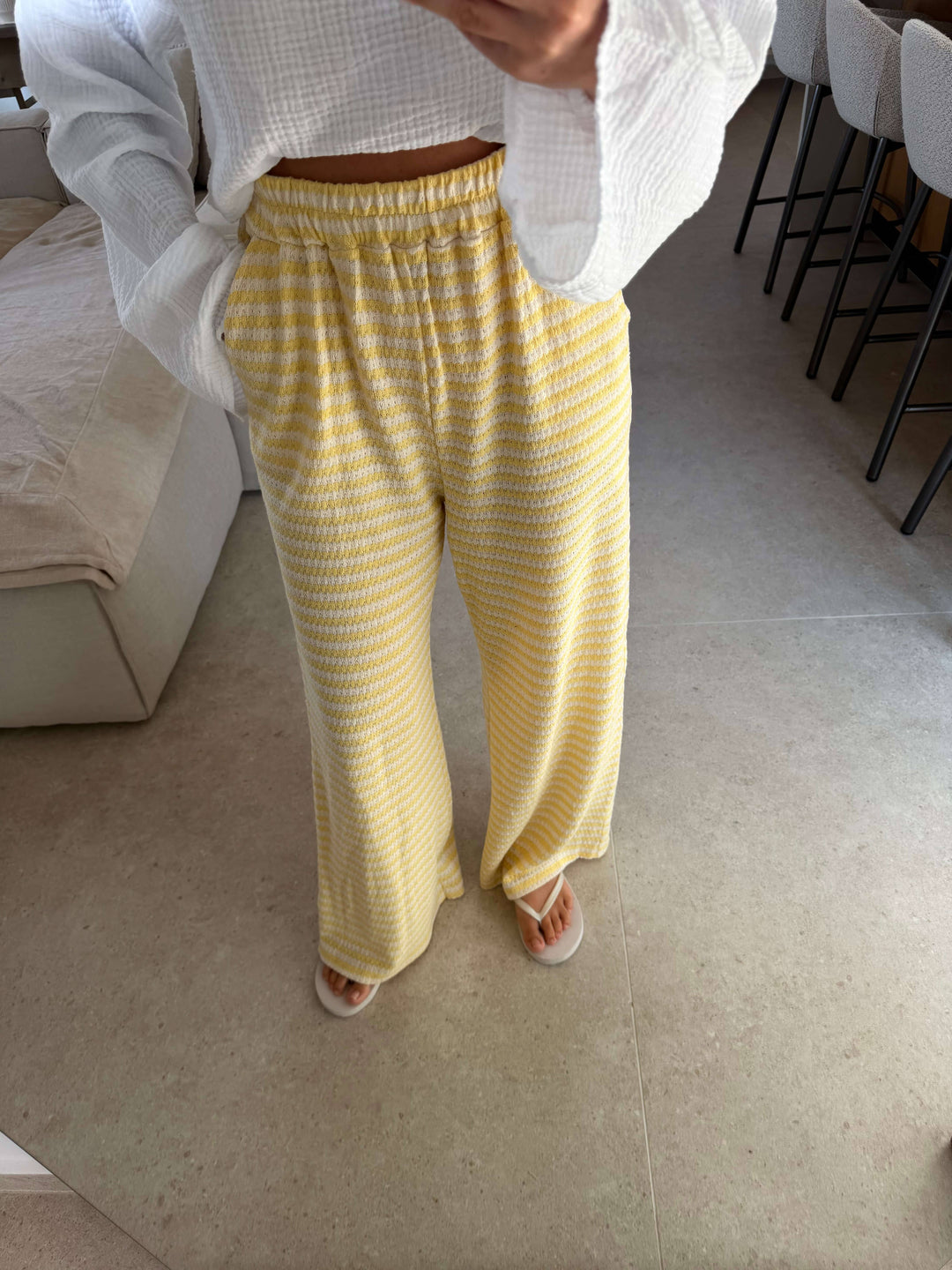 Strickhose gestreift - Gelb Hose Lisas Boutique 