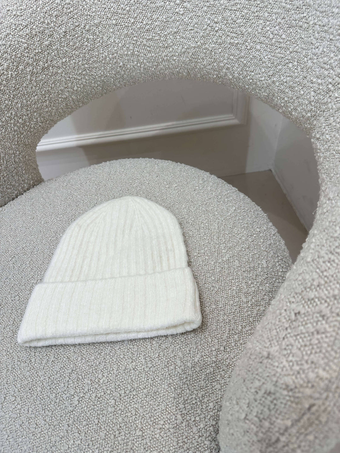 Strickmütze - Creme Mützen Lisas Boutique 