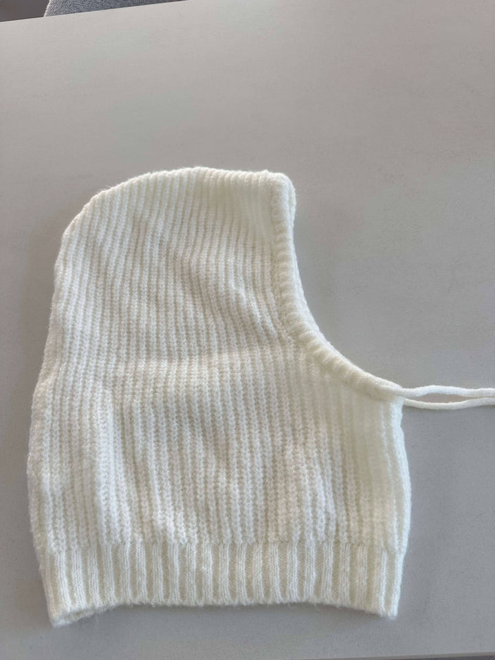 Strickpullover mit Kapuze Beige/ Creme Pullover Lisas Boutique 