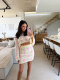 Knitted Jumper Pattern - Beige/Pink