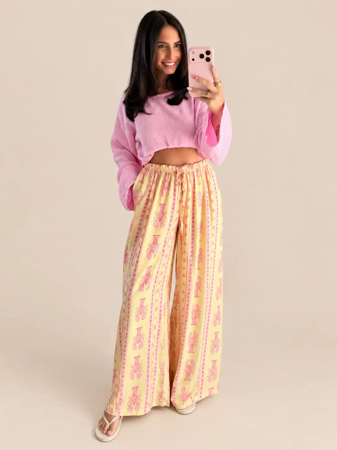 Summerprint Schlabberhose Damen in Gelb | Lisa’s Boutique