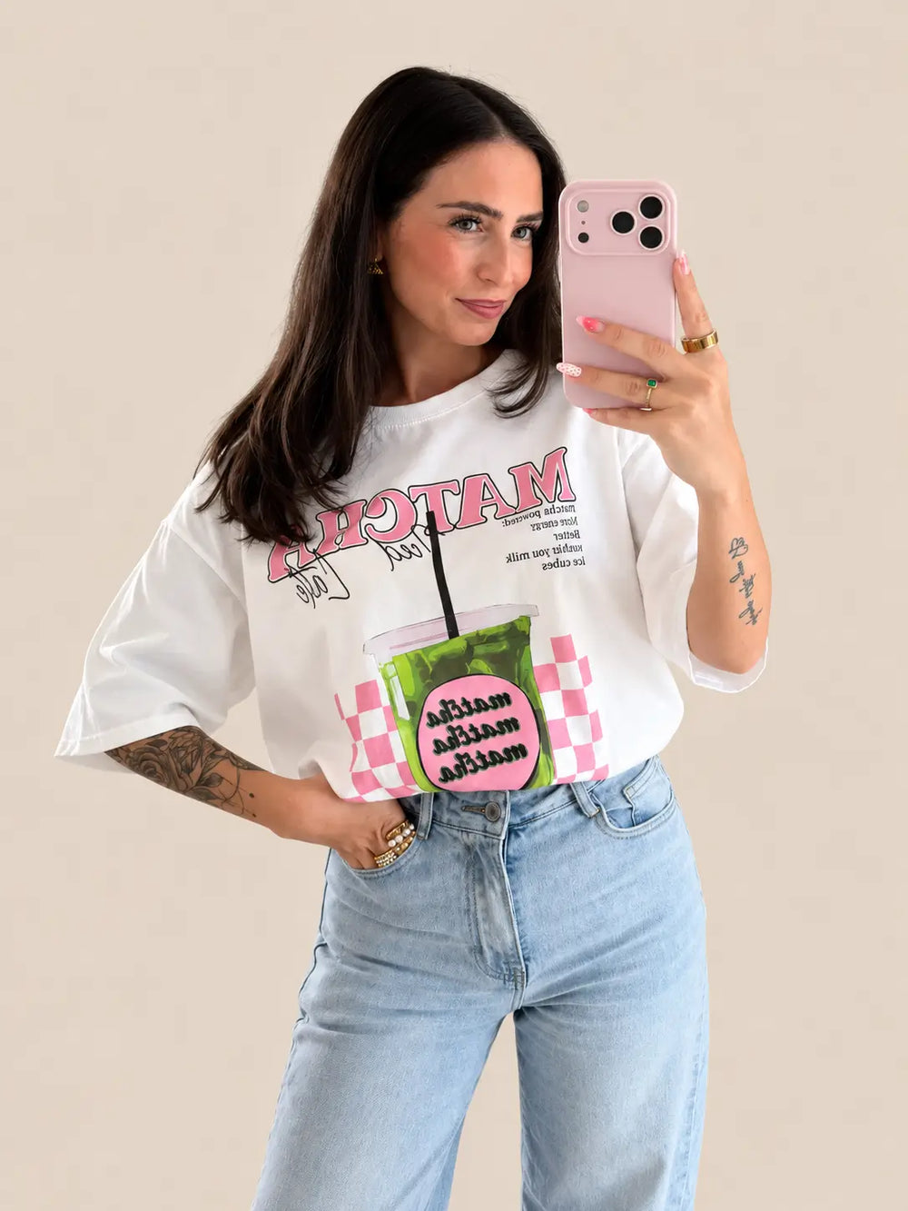 T-Shirt Damen in Weiß, Detailansicht | Lisa’s Boutique