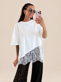 T-shirt con pizzo – Bianca