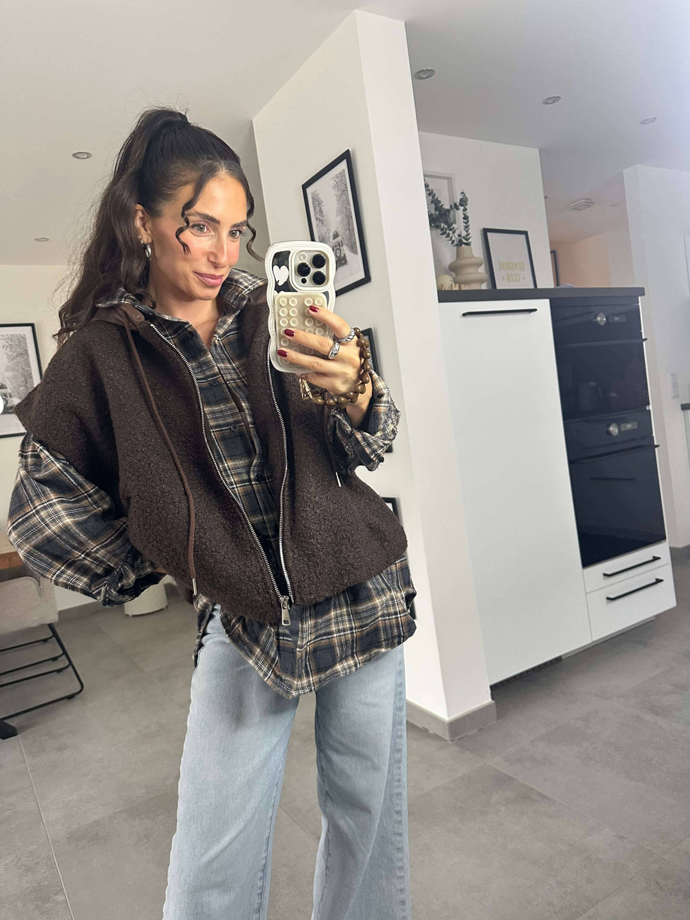 Teddy Weste mit Kapuze Weste Lisas Boutique 