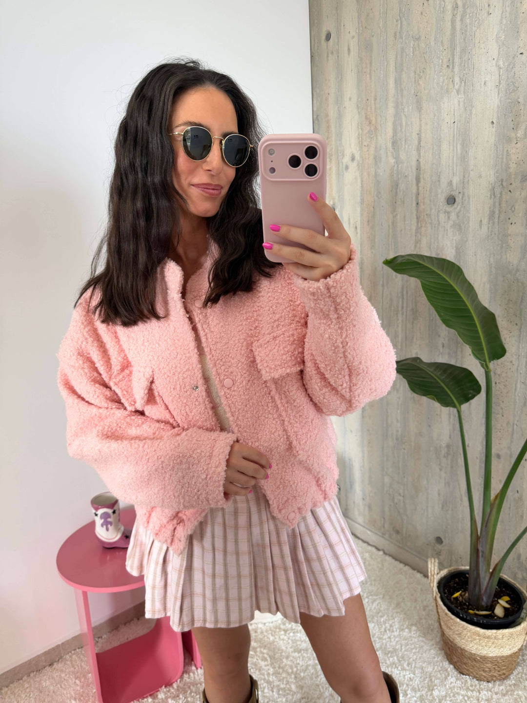 Teddyjacke in Aprico Jacke Lisas Boutique 