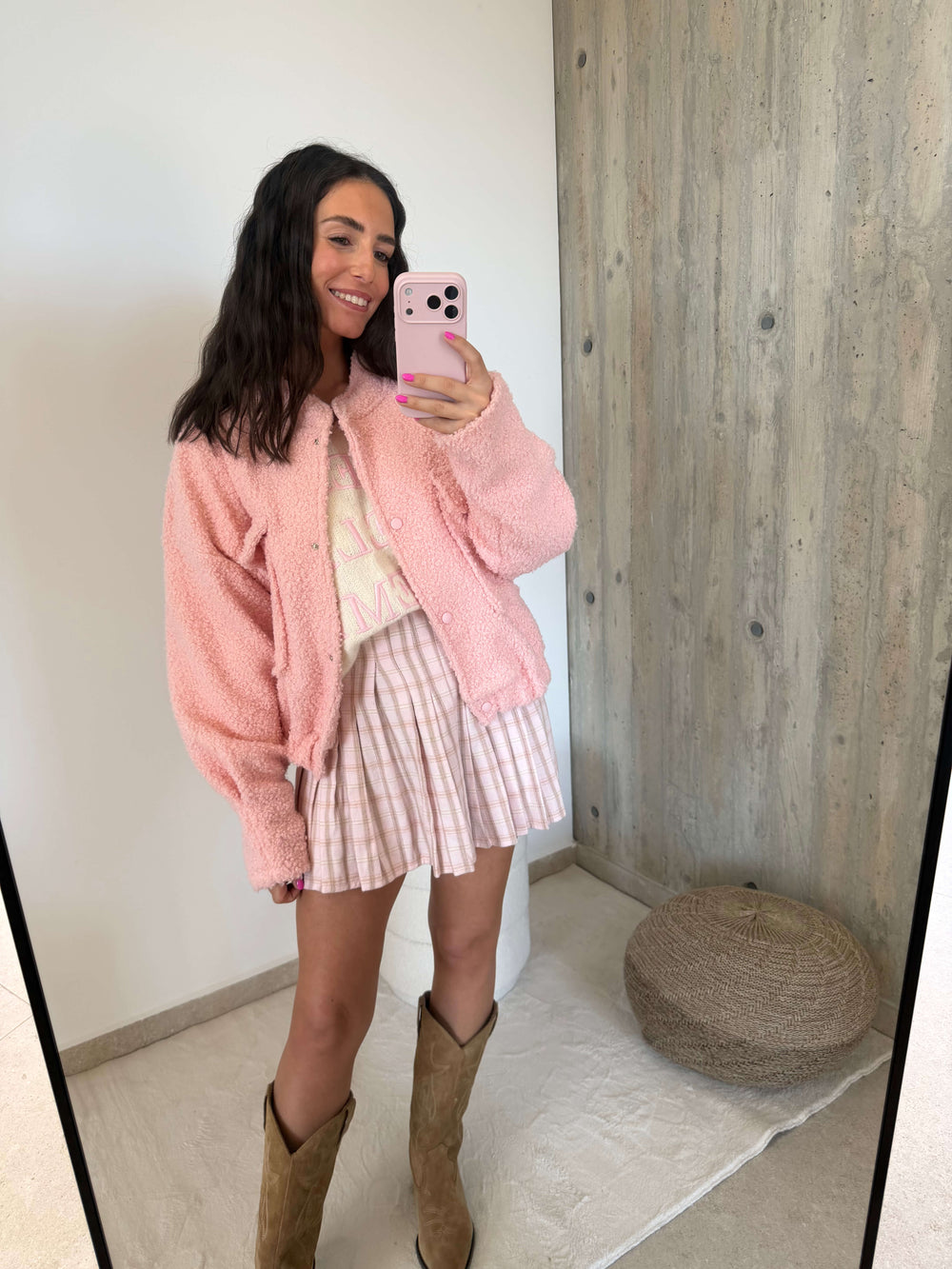 Teddyjacke in Aprico Jacke Lisas Boutique 