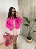 Teddy jacket in pink