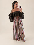 Strapless Muslin Blouse – Brown