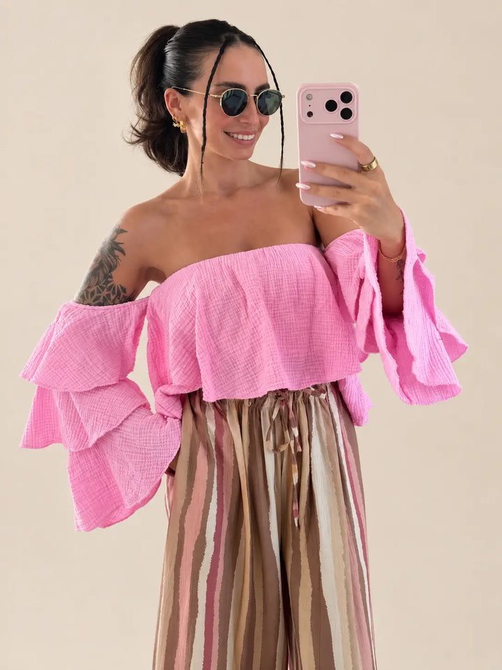 Women’s muslin blouse in Rose | Lisa’s Boutique