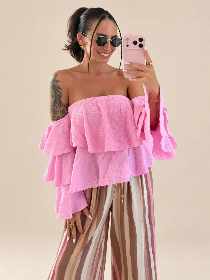 Women’s muslin blouse in Rose | Lisa’s Boutique