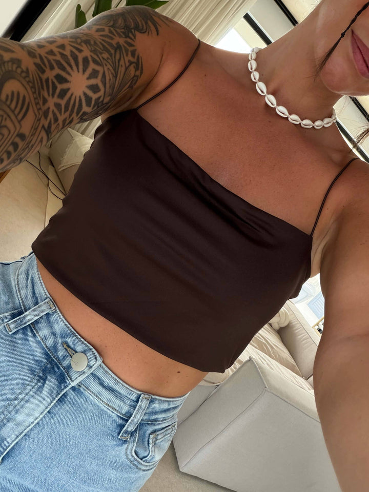 Trägertop - Braun Top Lisas Boutique 