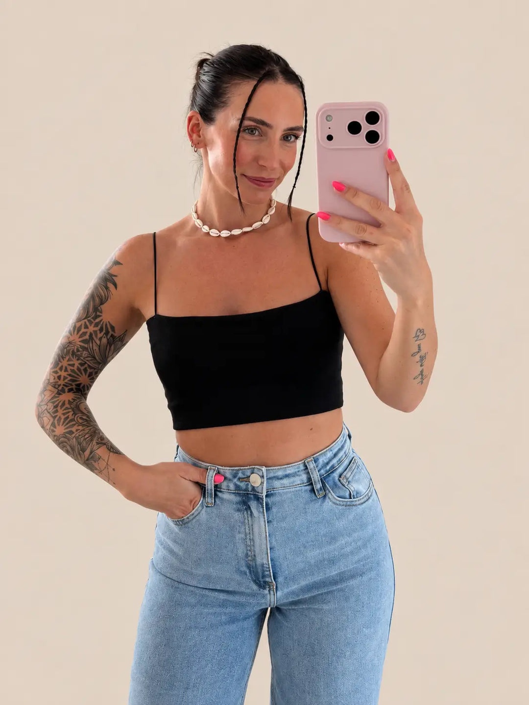 Trägertop Damen in Schwarz | Lisa’s Boutique