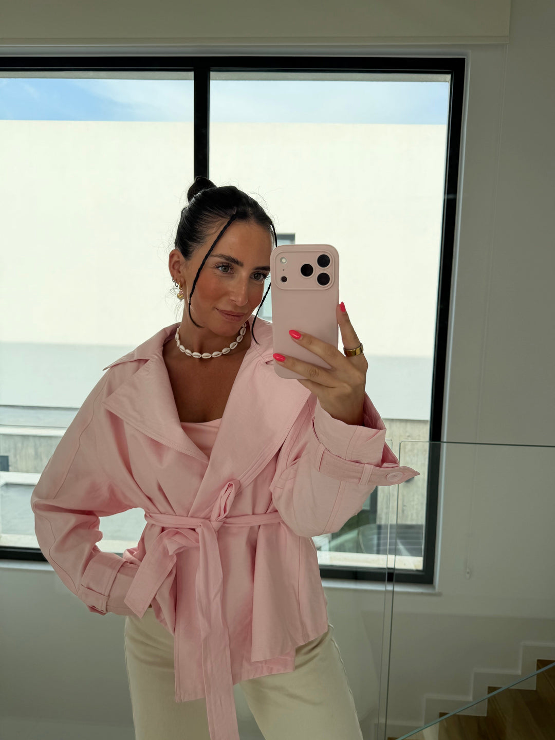 Trenchcoat – Rosa Trench Coats Lisas Boutique 