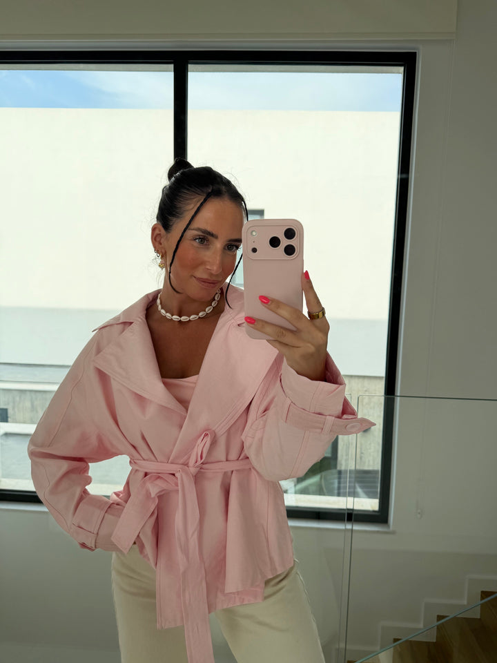 Trenchcoat – Rosa Trench Coats Lisas Boutique 