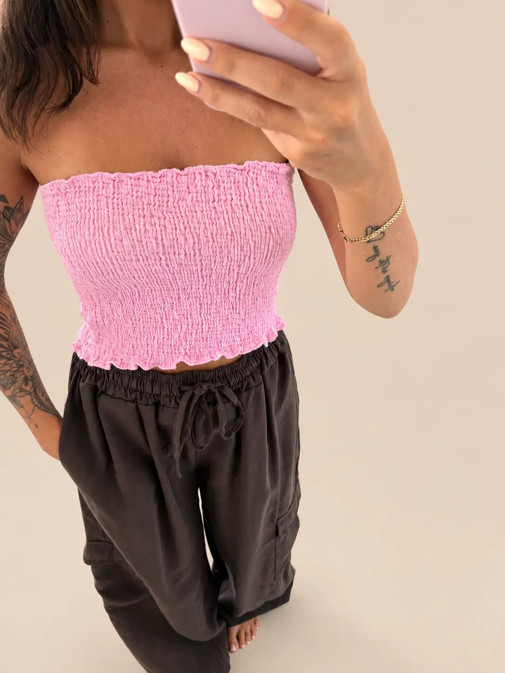 Tube Top Damen in Rosa | Lisa’s Boutique