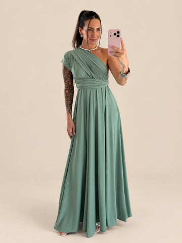 Wickelkleid Damen in Mint Detailansicht | Lisa’s Boutique